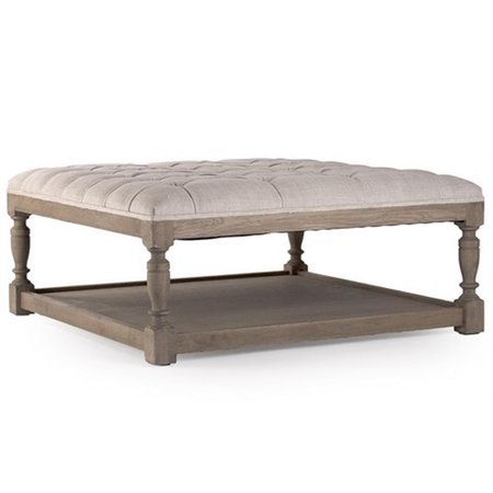 D2D Square Tufted OttomanReclaimed Oak 39 x 16.5 x 39 in. D2833259
